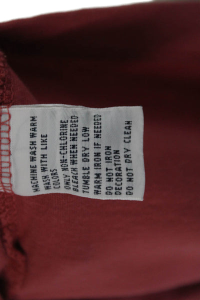 Polo Ralph Lauren Men Red Cotton Shirt Short Sleeve Crew Neck Size L