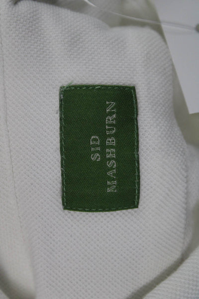 Sid Mashburn Mens Cotton Long Sleeve Collared Button-Down Shirt White Size M