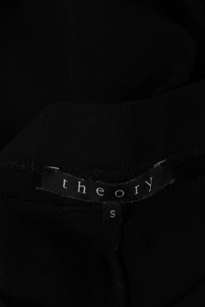 Theory Women Black Viscose Ankle Leggings Size S