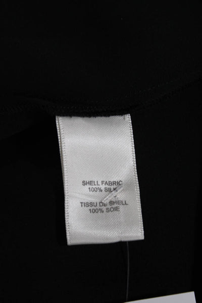 Rebecca Taylor Womens Black Silk Sleeveless Round Neck Basic Tank Size 6