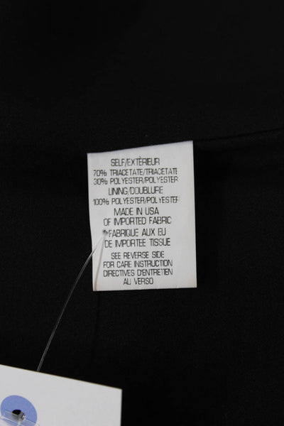 Theory Womens Tunic Blouse Sleeveless Black Zip Round Neck Size M