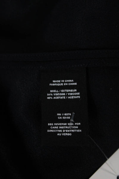 Helmut Lang Women Tunic Sleeveless Scoop Neck Black Viscose Pullover Size S