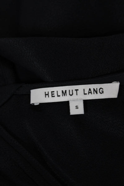 Helmut Lang Women Tunic Sleeveless Scoop Neck Black Viscose Pullover Size S