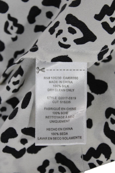 Equipment Femme Womens Silk Scoop Neck Sleeveless Tank Animal Print Size M