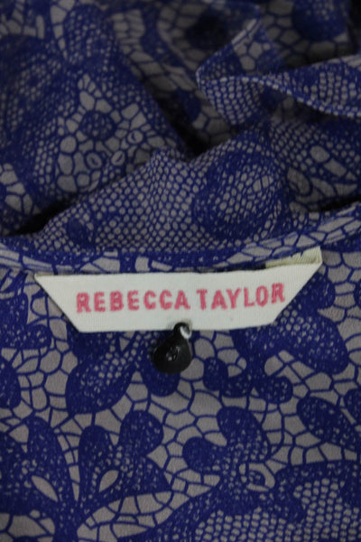 Rebecca Taylor Womens Silk Floral V Neck Sleeveless Camisole Blouse Size 6