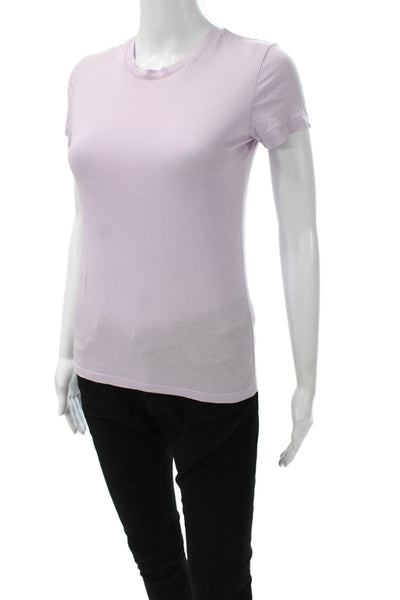 Vince Womens Basic T-Shirt Purple Pima Cotton Crew Neck Size XS