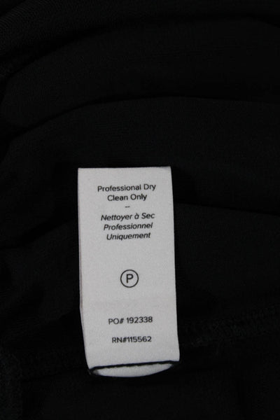 Cinq à Sept Women Black Polyester Boat Neck Long Sleeve Basic Blouse Size XS