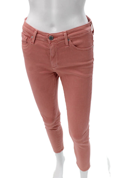 AG Adriano Goldschmied Womens Skinny Pink Jeans Cotton Size 26