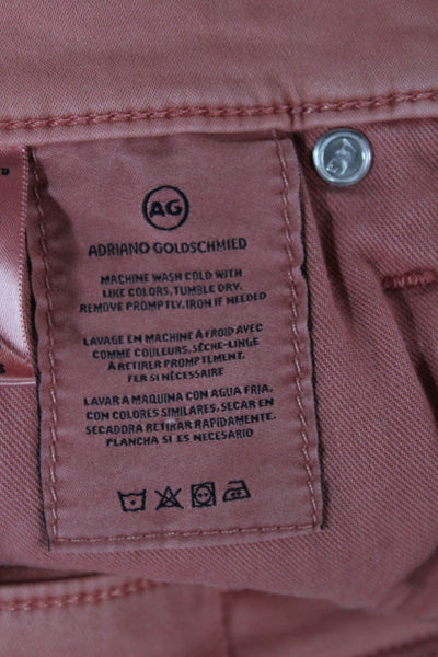 AG Adriano Goldschmied Womens Skinny Pink Jeans Cotton Size 26
