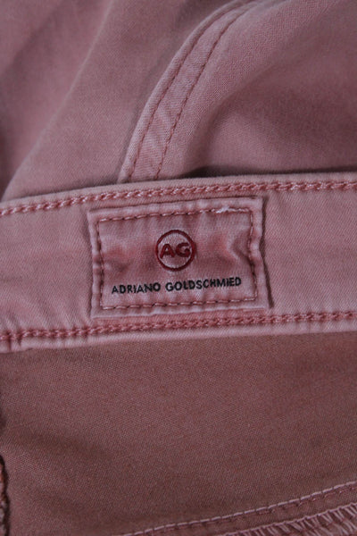 AG Adriano Goldschmied Womens Skinny Pink Jeans Cotton Size 26