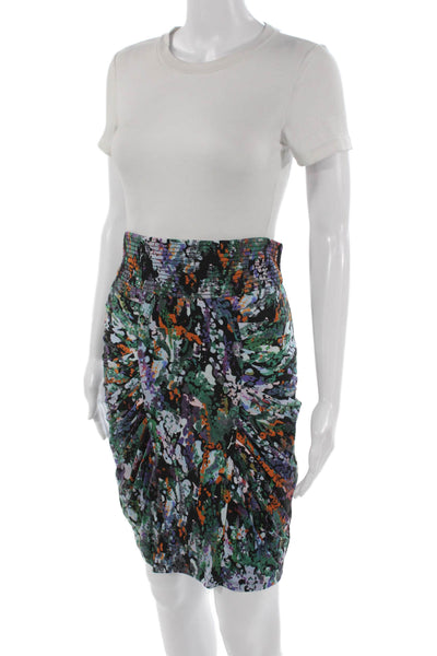 Catherine Malandrino Womens Multicolor Silk Tulip Skirt Knee Length Size 6