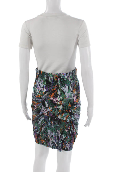 Catherine Malandrino Womens Multicolor Silk Tulip Skirt Knee Length Size 6