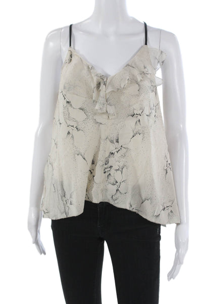 Rebecca Taylor Women Silk Floral V-Neck Sleeveless Camisole Size 6