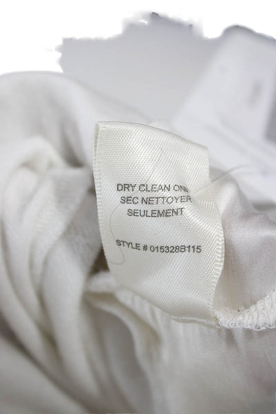 Rebecca Taylor Women Sweater White Modal Long Sleeve Round Neck Size M