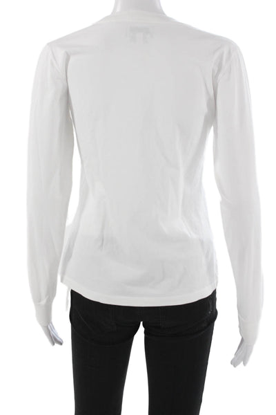 Agnes B Womens Basic Cotton Crew Neck Long Sleeve T-Shirt Size 2