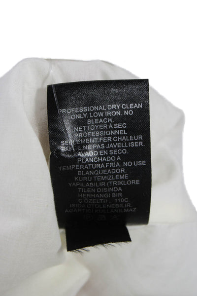 Tibi Women Silk Geometric Sweetheart Camisole White Sleeveless Size 8