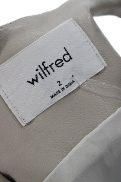 Wilfred Women Sleeveless V Neck Vest Beige Polyurethane Button Size 2