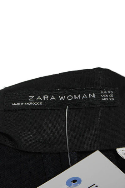 Zara Woman Womens Dress Pants Black Polyester Zip Size XS