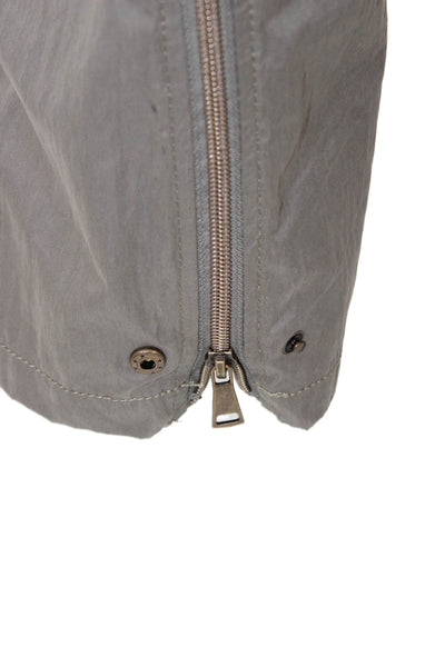 Zara Womens Windbreaker Drawstring Pants Green Polyester Solid Spring Size M