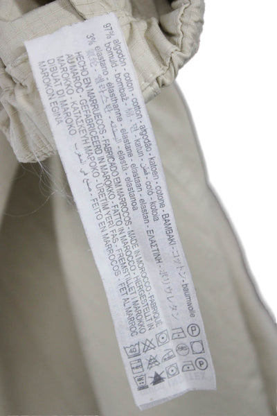 Zara Women Beige Cotton Cargo Skirt Long Drawstring Size M