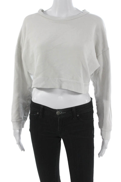 Reformation Womens Pullover Modal Crew Neck Long Sleeve Gray Size M