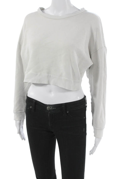 Reformation Womens Pullover Modal Crew Neck Long Sleeve Gray Size M