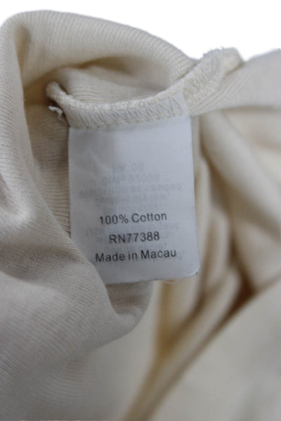 J Crew Womens Basic Beige 100% Cotton Square Neck Sleeveless Tank Size XS