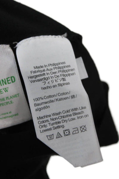 J Crew Women Black Cotton Turtleneck Long Sleeve Basic T-Shirt Size XS