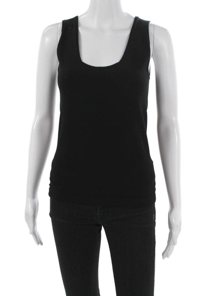 Vince Womens Basic Tank Black Scoop Neck Pullover Size XS