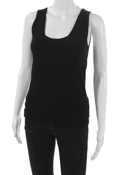 Vince Womens Basic Tank Black Scoop Neck Pullover Size XS