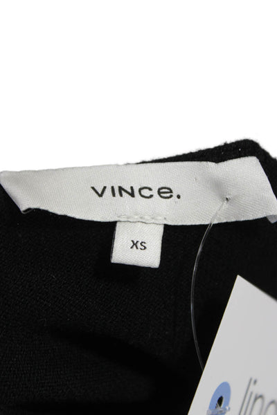 Vince Womens Basic Tank Black Scoop Neck Pullover Size XS