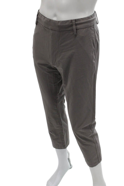 James Perse Mens Cropped Cotton Pants Gray Size 24