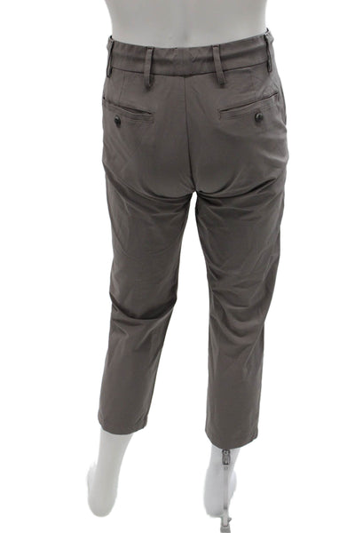 James Perse Mens Cropped Cotton Pants Gray Size 24