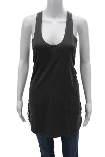 IRO Womens Gray Sleeveless Scoop Neck Tunic Size 1