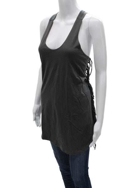 IRO Womens Gray Sleeveless Scoop Neck Tunic Size 1