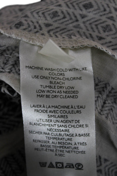 Free People Women Paperbag Linen Striped Drawstring Shorts Ivory Size S