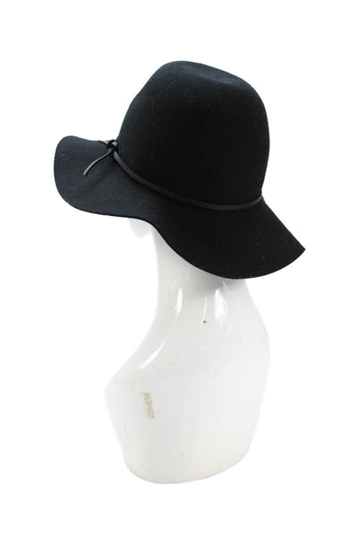 Brixton Womens Wesley Fedora Hat Black Wool Size Small