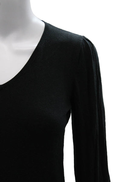 Lauren Ralph Lauren Women Black V-Neck Pullover Long Sleeve Size XS
