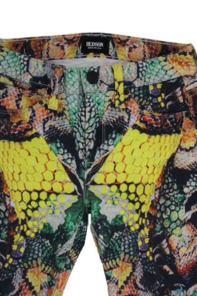 Hudson Womens Skinny Jeans Multicolor High Rise Button Fly Size 24