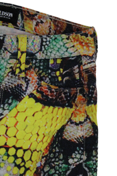 Hudson Womens Skinny Jeans Multicolor High Rise Button Fly Size 24