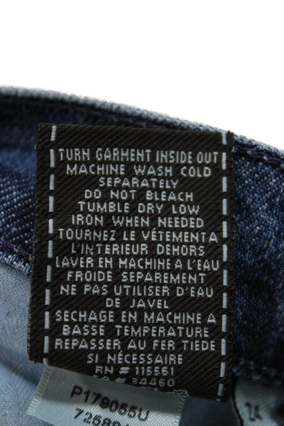7 For All Mankind Womens Skinny Jeans Blue High Rise Cotton Size 24