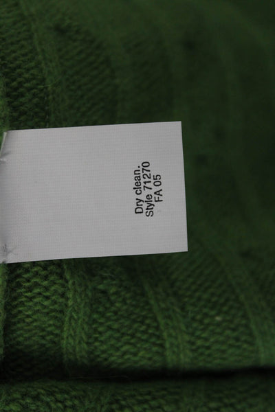 J Crew Womens Merino Wool Crew Neck Pullover Sweater Green Long Sleeve Size PXS