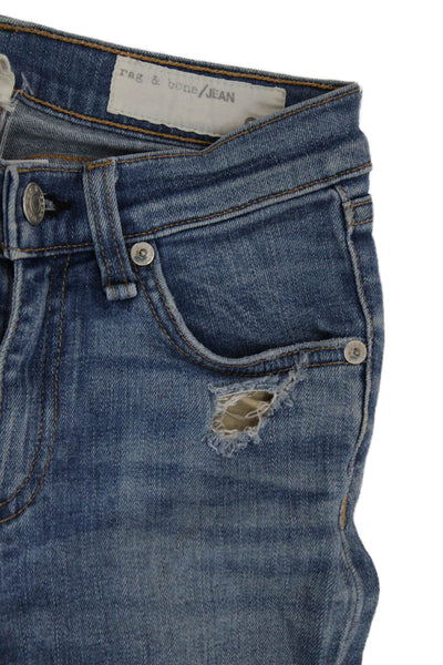 Rag & Bone Jean Womens Skinny Jeans Blue Mid Rise Inseam 26 Size 23