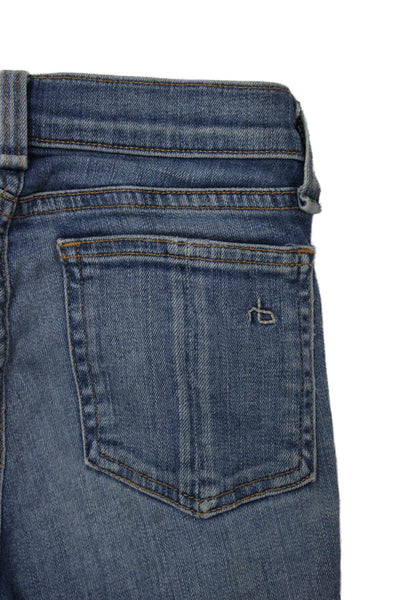 Rag & Bone Jean Womens Skinny Jeans Blue Mid Rise Inseam 26 Size 23