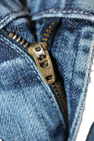 7 For All Mankind Women Straight Jeans Blue Mid Rise Size 24