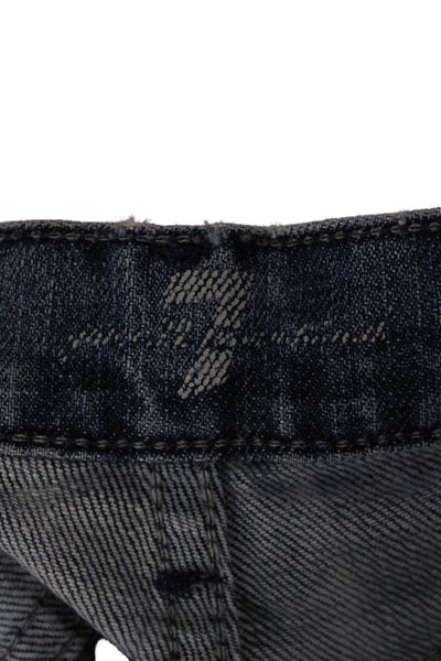 7 For All Mankind Women Straight Jeans Blue Mid Rise Size 24