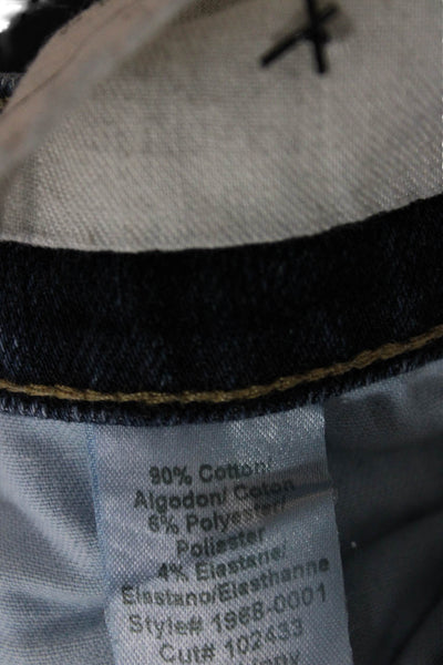Current/Elliott Womens Skinny High Rise Jeans Blue Button Cotton Blend Size 23