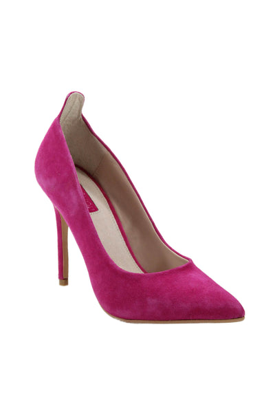 Topshop Womens Suede Pointed Toe Pumps Magenta Pink Size 37 7