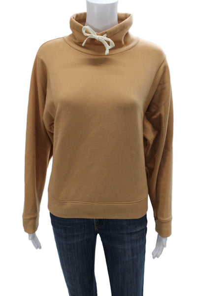 Madewell Womens Cotton Cowl Neck Pullover Beige Long Sleeve Size 2XS