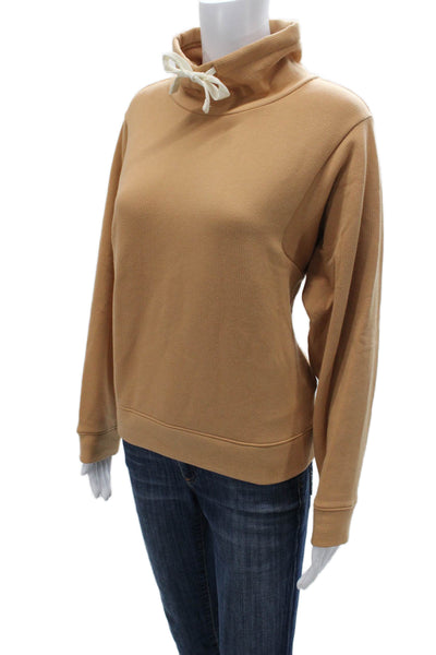 Madewell Womens Cotton Cowl Neck Pullover Beige Long Sleeve Size 2XS